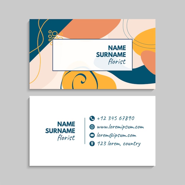 Business Card Set. Vector illustration. EPS10