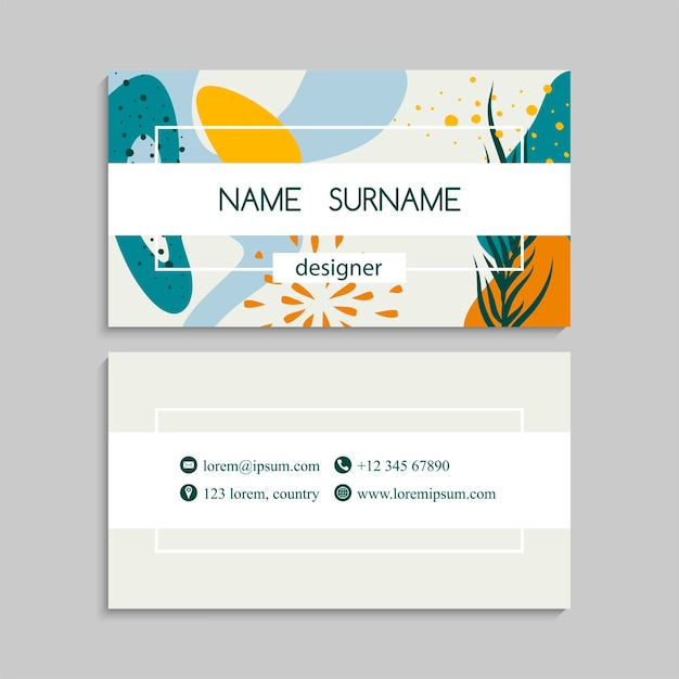 Business Card Set. Vector illustration. EPS10