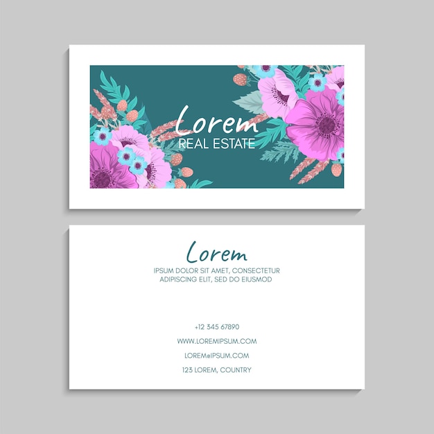 Business Card Set. Vector illustration. EPS10