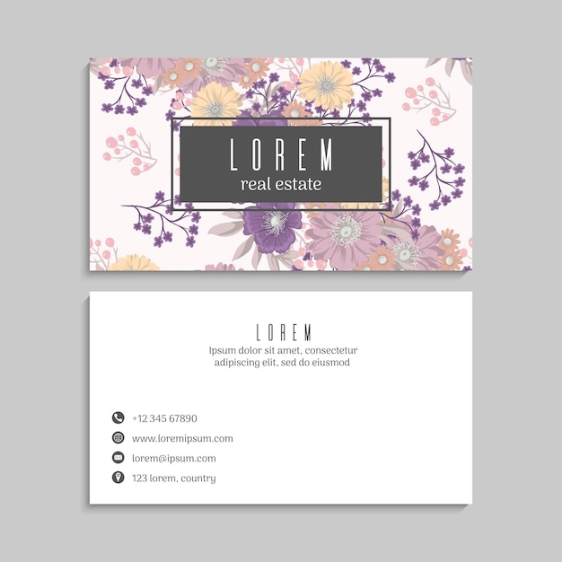 Business Card Set. Vector illustration. EPS10