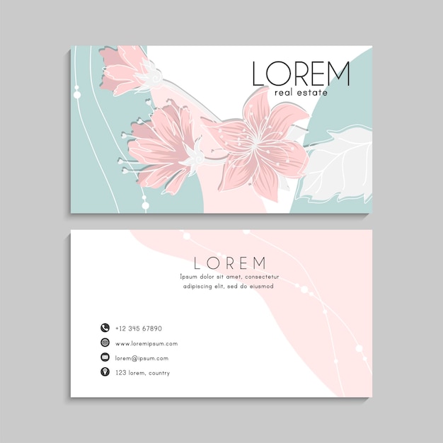 Business Card Set. Vector illustration. EPS10