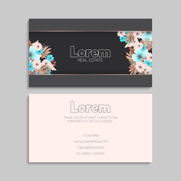 Business Card Set. Vector illustration. EPS10