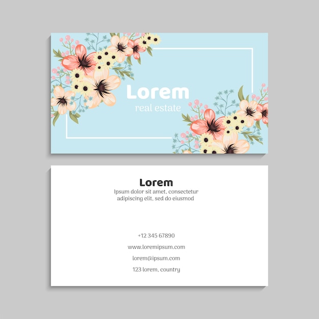 Business Card Set. Vector illustration. EPS10