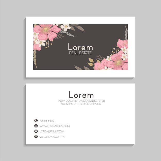 Business Card Set. Vector illustration. EPS10