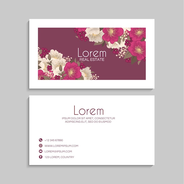 Business Card Set. Vector illustration. EPS10