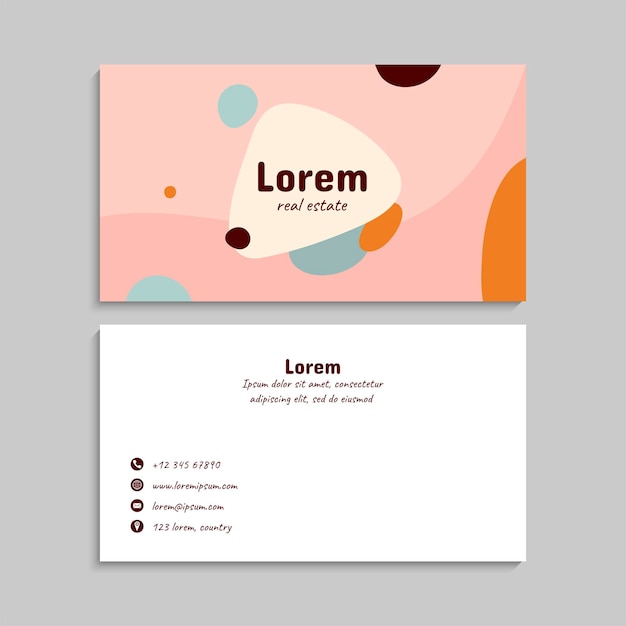 Business Card Set. Vector illustration. EPS10