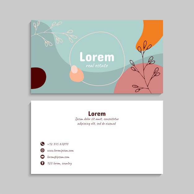 Business Card Set. Vector illustration. EPS10