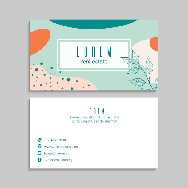 Business Card Set. Vector illustration. EPS10