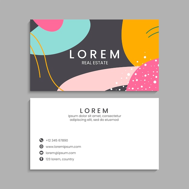 Business Card Set. Vector illustration. EPS10