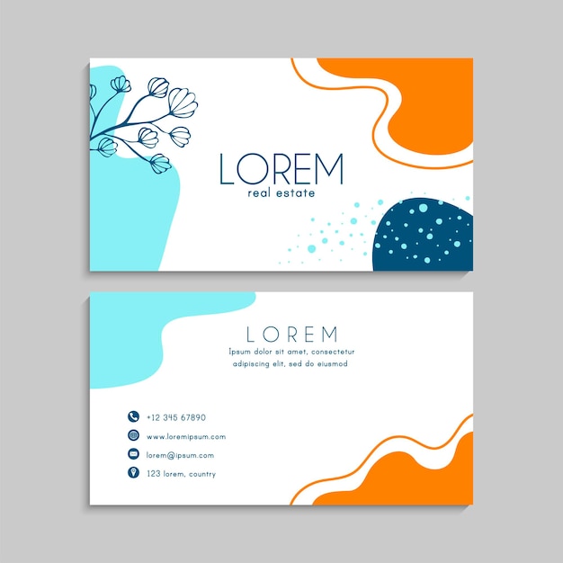 Business Card Set. Vector illustration. EPS10