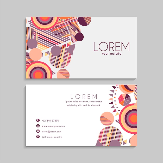 Vector business card set. vector illustration. eps10