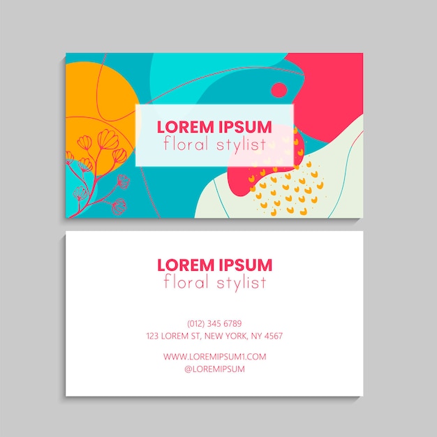 Business Card Set. Vector illustration. EPS10