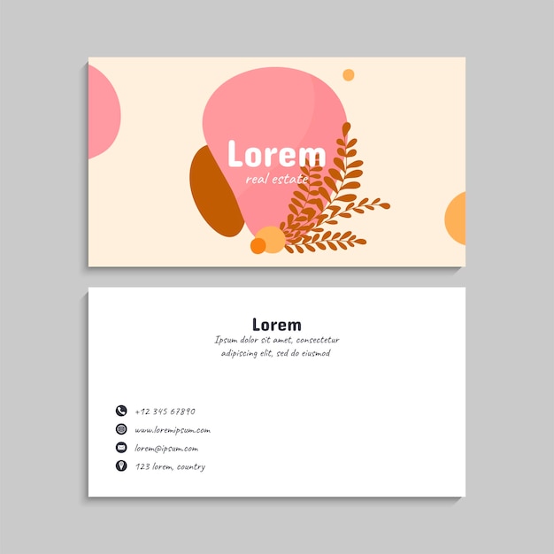 Business Card Set. Vector illustration. EPS10