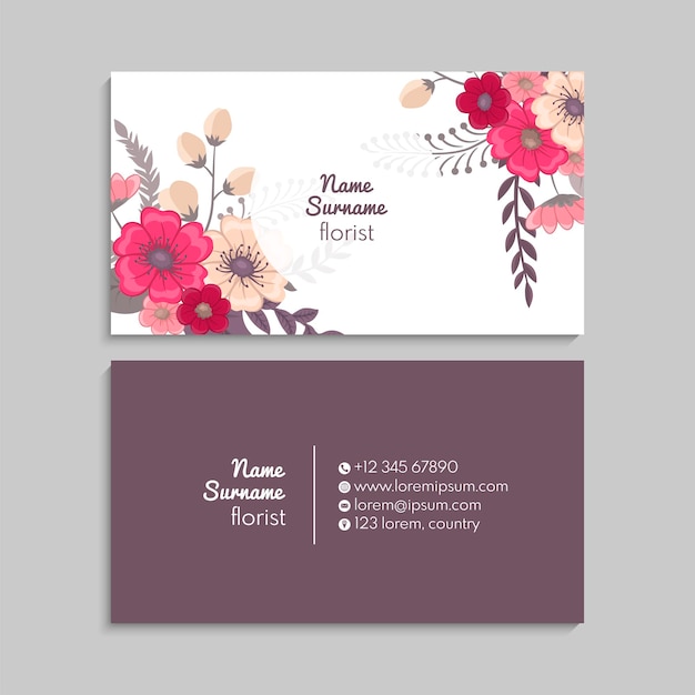 Business Card Set. Vector illustration. EPS10