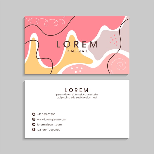 Business Card Set. 