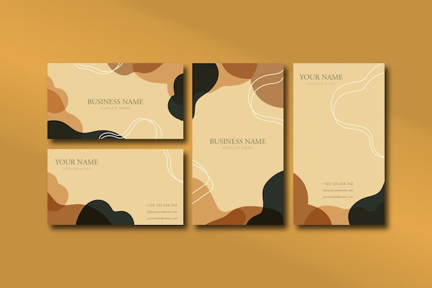 Business card shape template