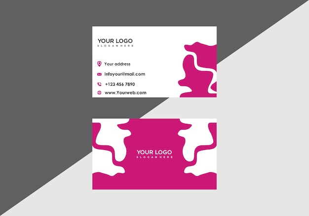 Business card splash style pink magenta