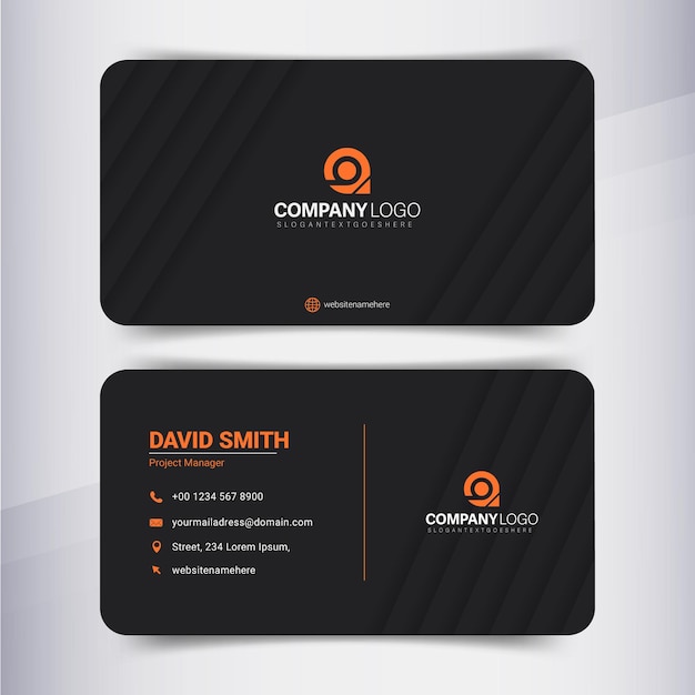 Business card template corporate brand identity design