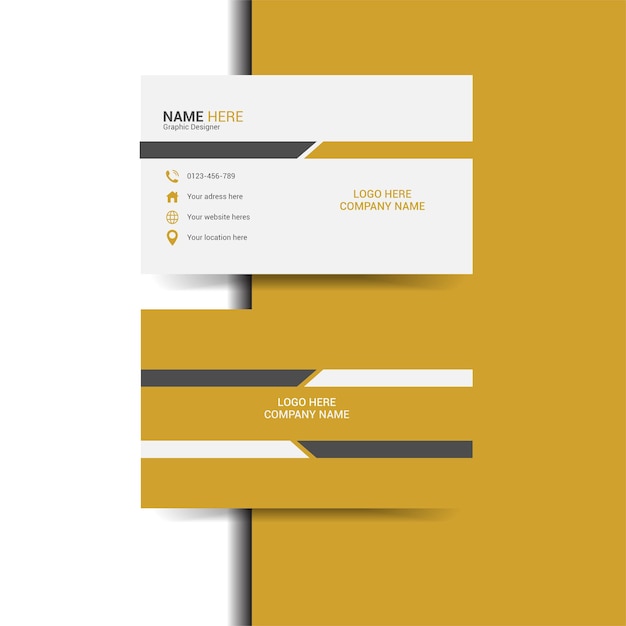 Business card template for corporate world