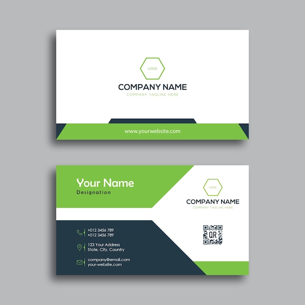 Business card template design clean professional visiting card