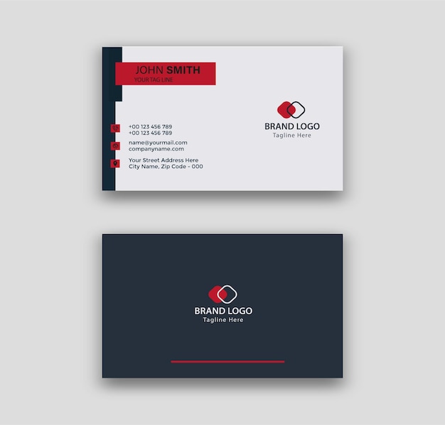 Business card template design free Vector