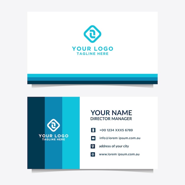 Business card template design simple very easy to use for company or business