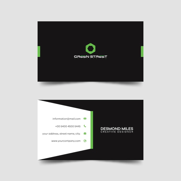 Business card template modern creative and clean