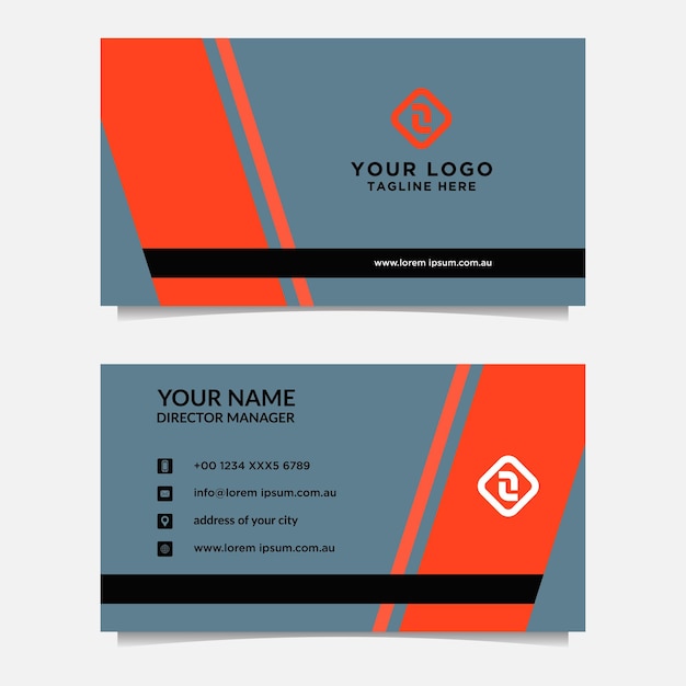 Business card template Modern vector design