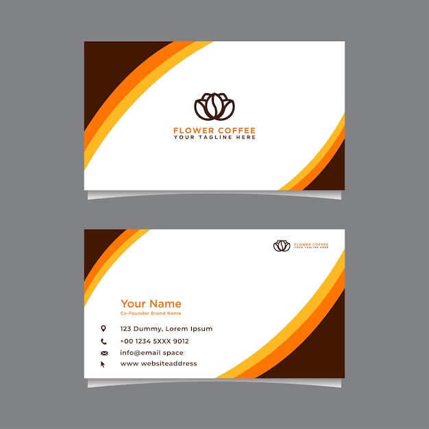 Business card template Modern vector design