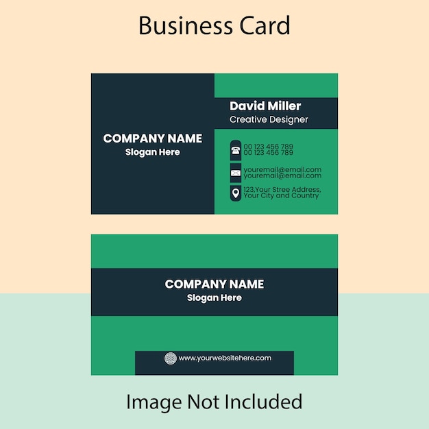 Vector business card template for professional use including information