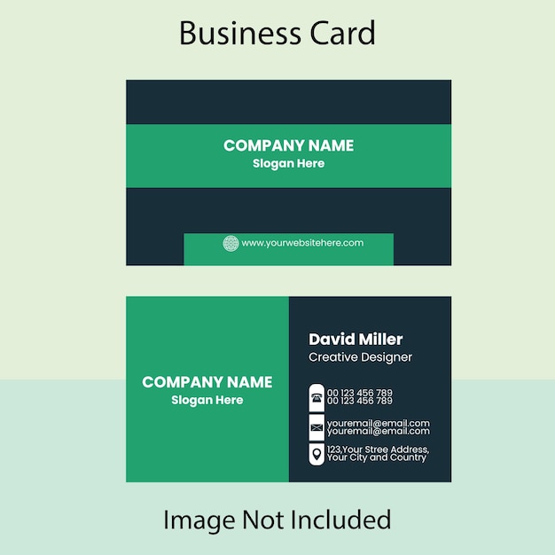 Vector business card template for professional use including information