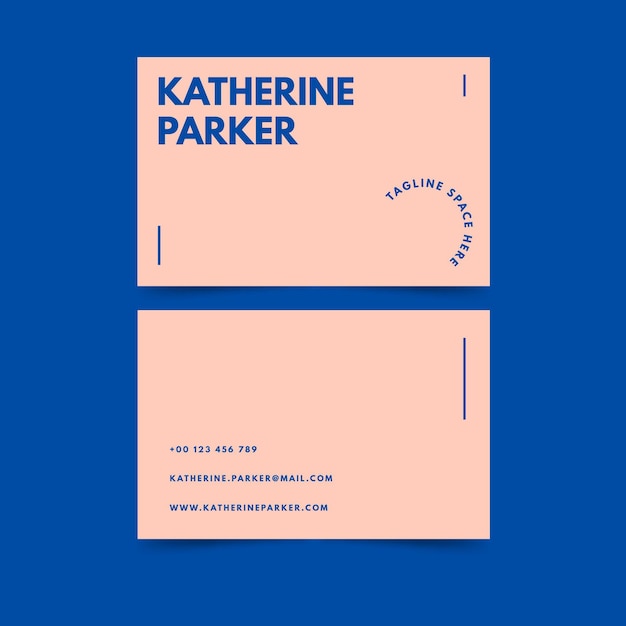 Business card template style