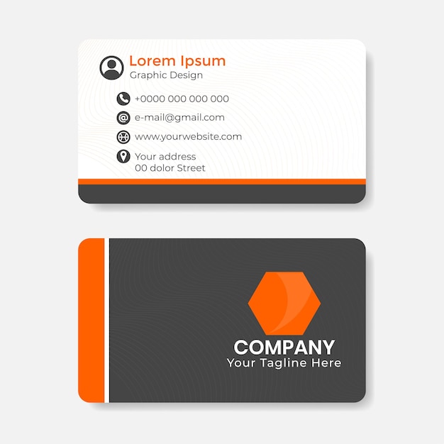 business card template with abstract background