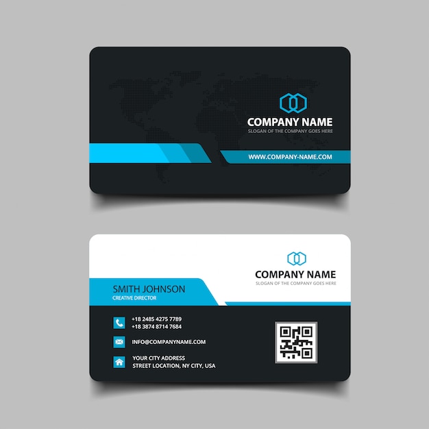 Business card template with modern design