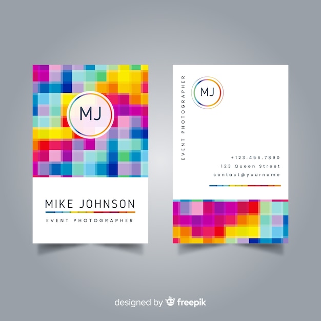 Vector business card template