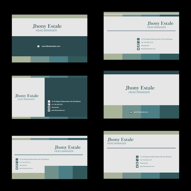 business card template