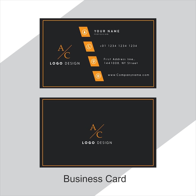 A business card that says business card design.