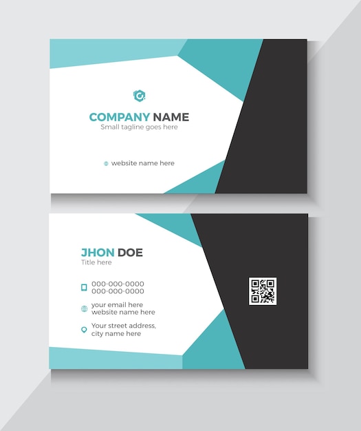 Business card that says company name on it