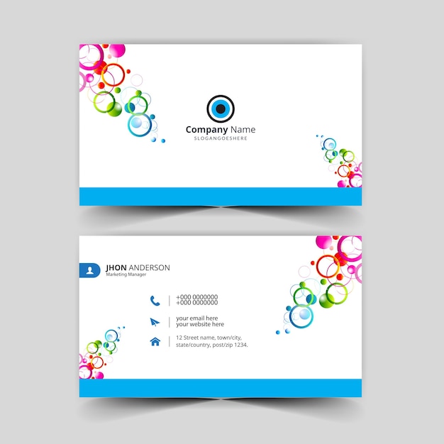 Business card vector template Modern name card design