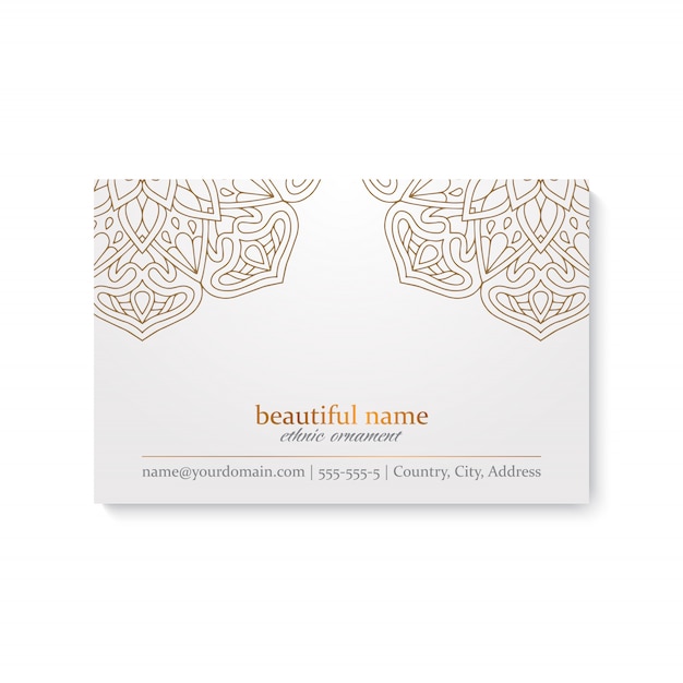 Business Card. Vintage decorative elements