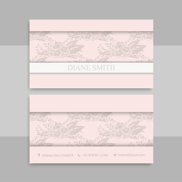 Business card with beautiful flowers