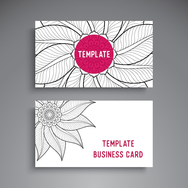 Business card with mandala design