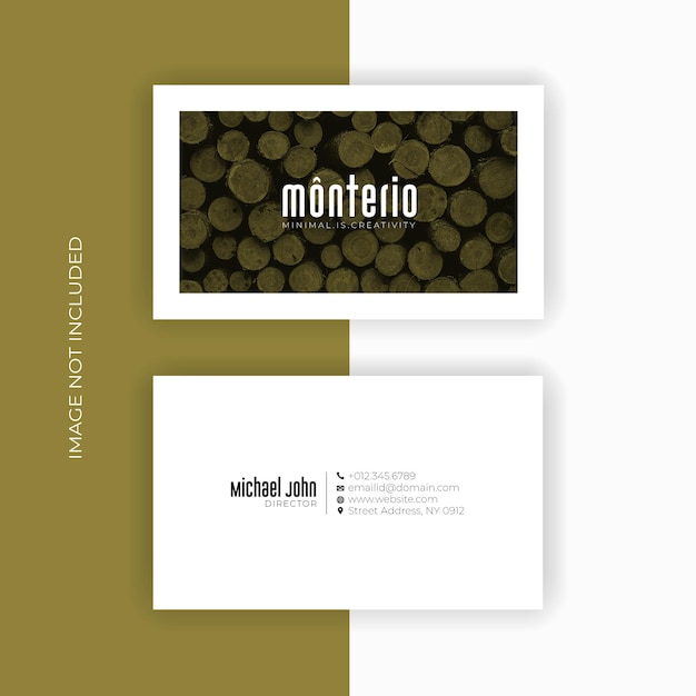 Business Card with Olive Color