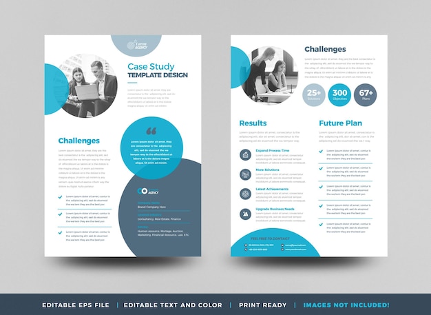 Business Case study or Marketing Sheet and Flyer DesignA 