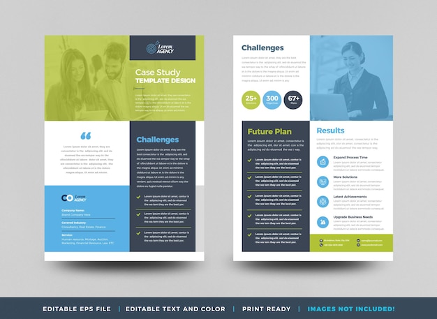 Business Case study or Marketing Sheet and Flyer DesignA 