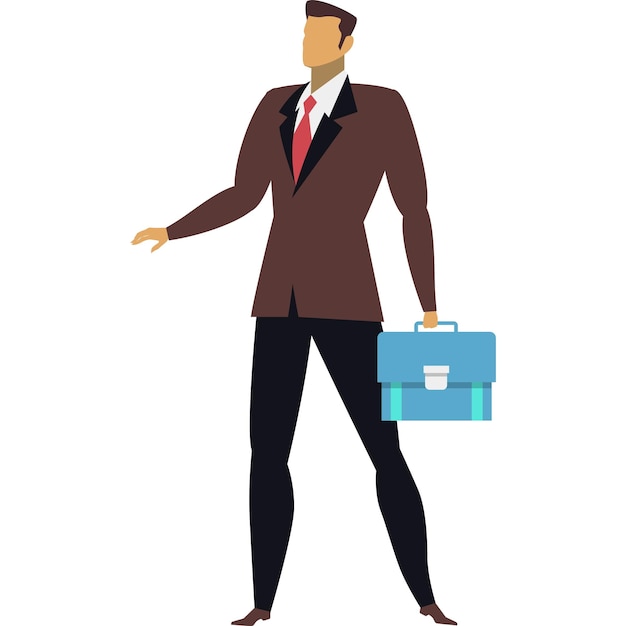 Vector business character icon businessman in suit vector