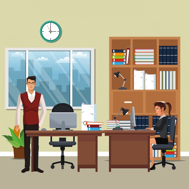 Business character in office scenario