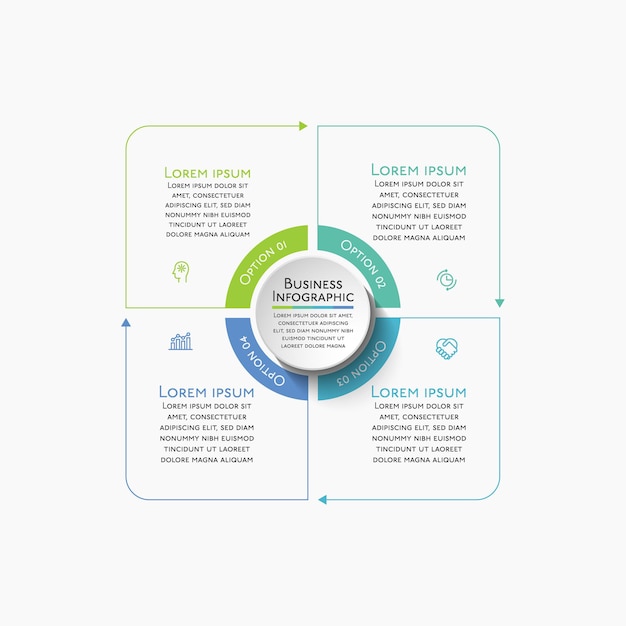 Business circle infographic background template