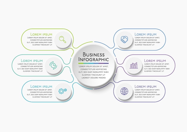 Business circle infographic background template