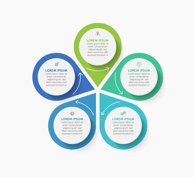 Business circle infographic timeline icons designed for abstract background template